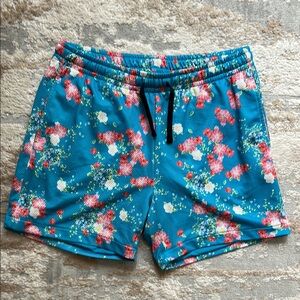 Bearbottom Men’s Floral Blue Shorts - Size Large - 5.5” inseam
